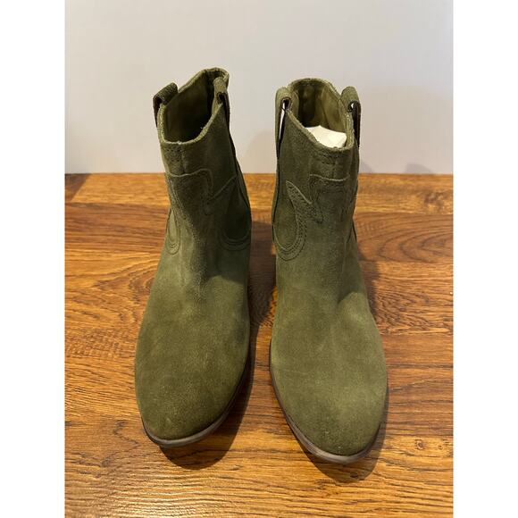 Lucky Brand Women's Terra Western Boot - Olive Green Suede, Sz 9.5 Western Chic - Picture 3 of 9